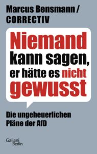 Niemand kann sagen, er hätte es nicht gewusst: Die ungeheuerlichen Pläne der Afd - Buchcover