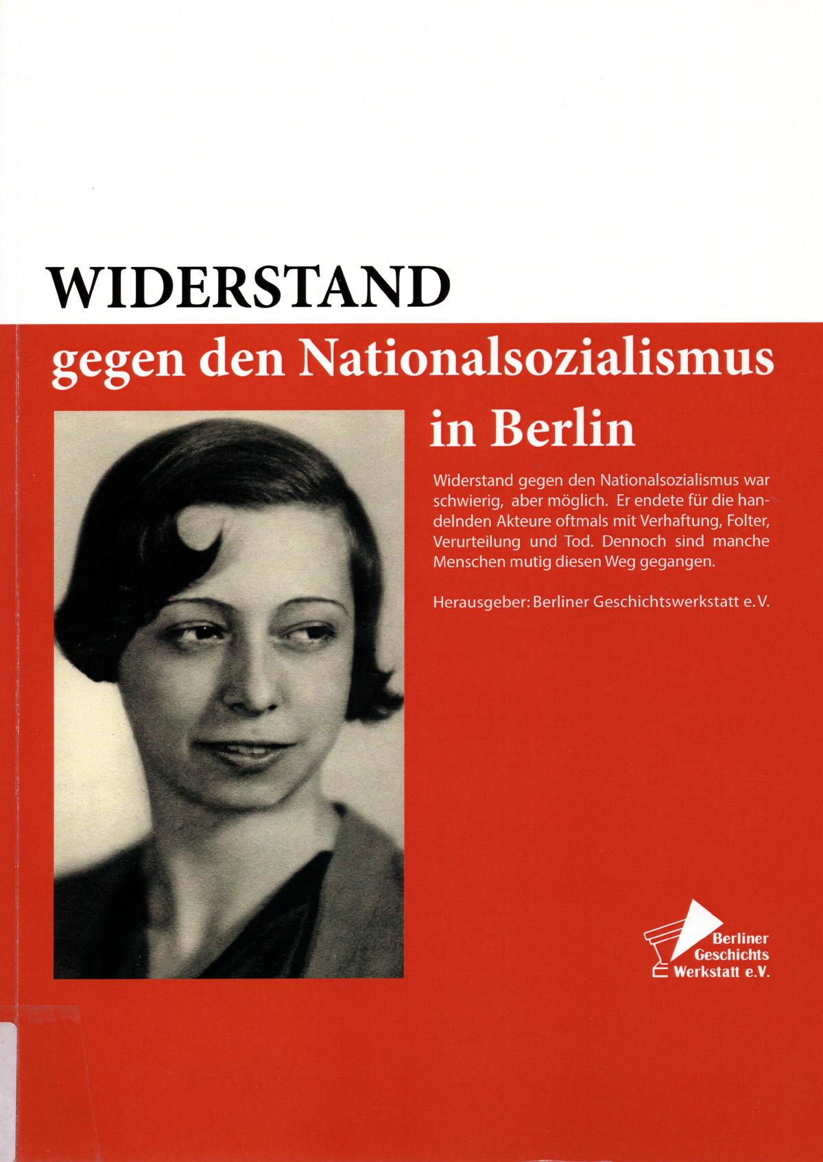 Widerstand gegen den Nationalsozialismus in Berlin - Buchcover
